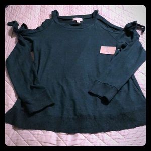 Belle & Sky Cold Shoulder Sweater